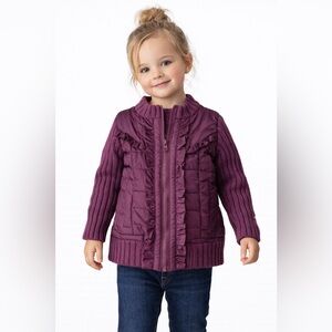 Green Dog Purple  Jacket with Sweater Sleeves. Great condition. Size 18 months